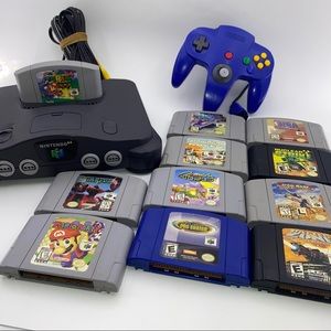 Nintendo 64 N64 Bundle Controller Working 11 Games